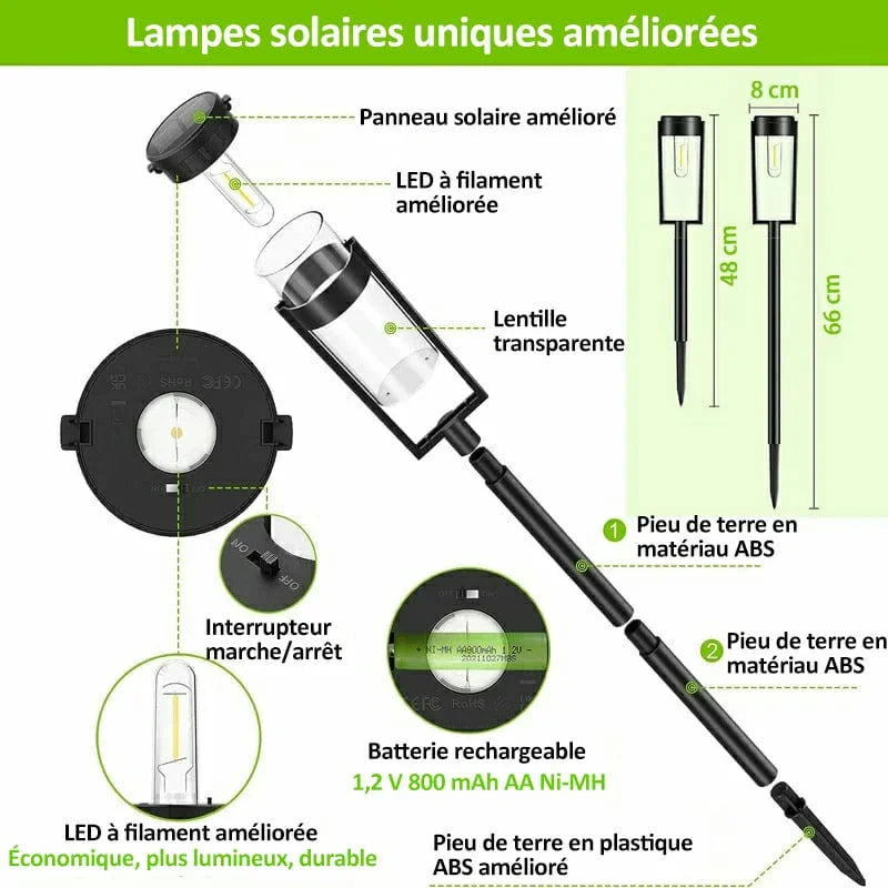 🔥 Vente Flash 49% de Réduction ✨ Lampes Solaires de Cheminement