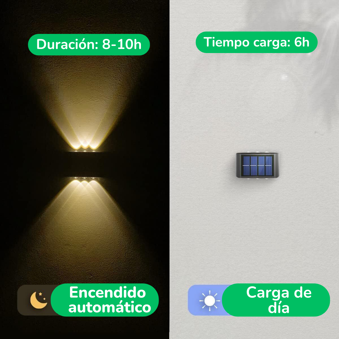 Appliques murales solaires à LED