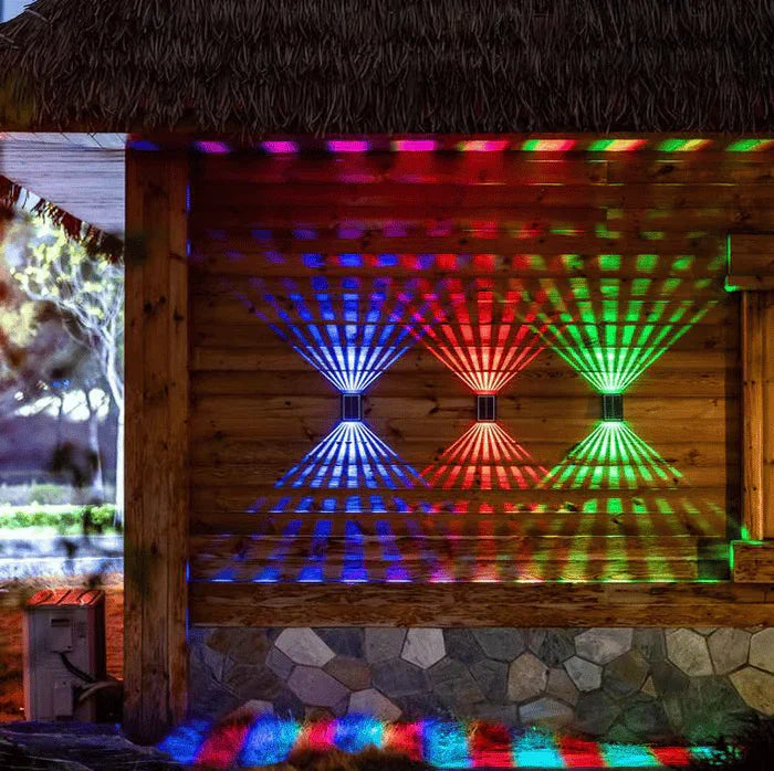 ✨Vente du dernier jour 49% de réduction☀️Applique murale solaire colorée à 4 LED pour extérieur, étanche