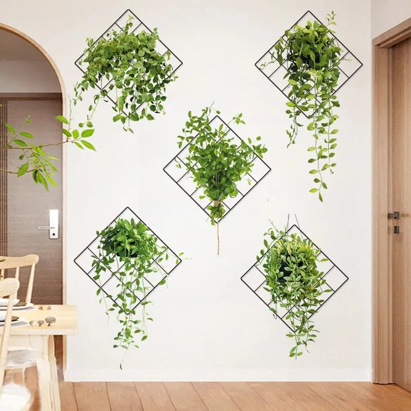 Autocollant mural 3D plante verte