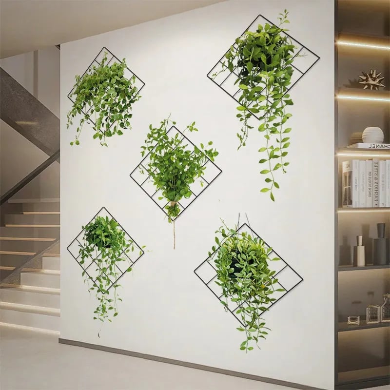 Autocollant mural 3D plante verte